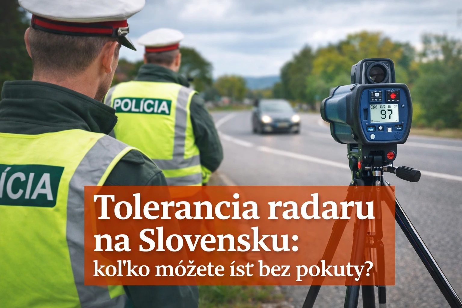 Tolerancia radaru na Slovensku pri meraní rýchlosti, policajný radar 97 km/h